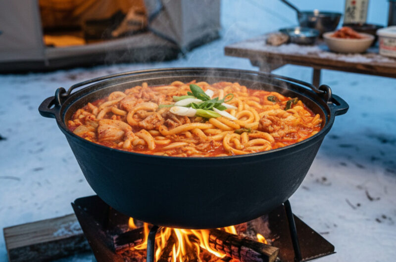 豚キムチの煮込みうどん