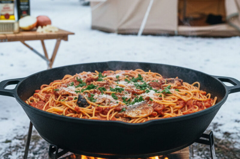 【ワンパン】鯖缶トマトパスタ