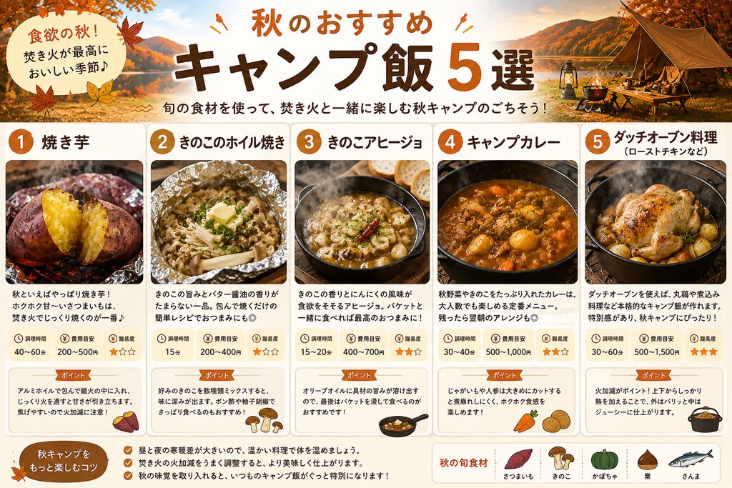 秋キャンプ飯の参考画像