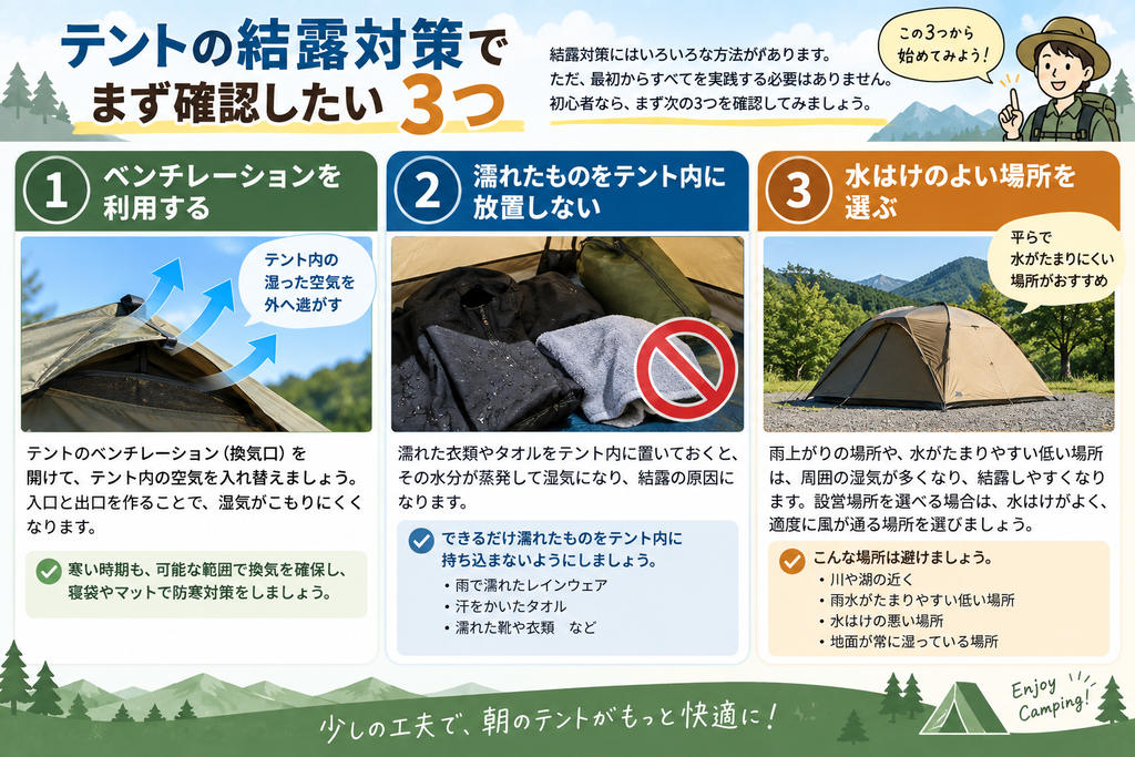 結露対策最初の３つの画像