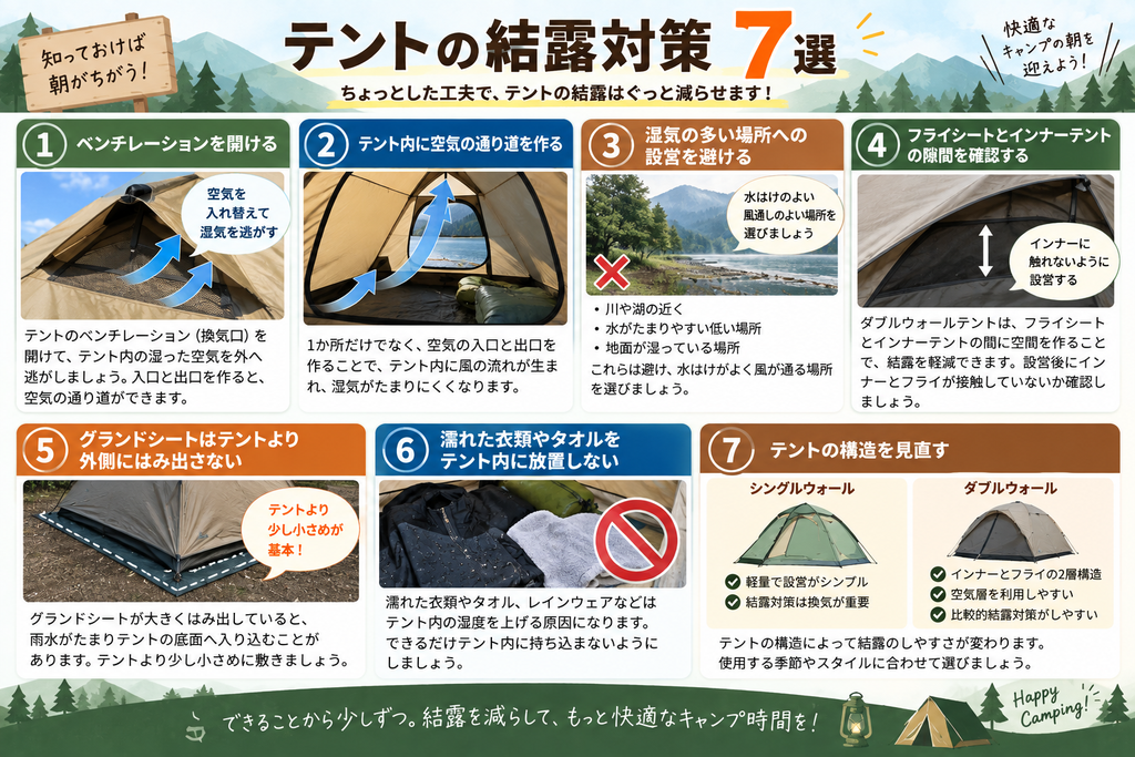 テント結露対策７選画像