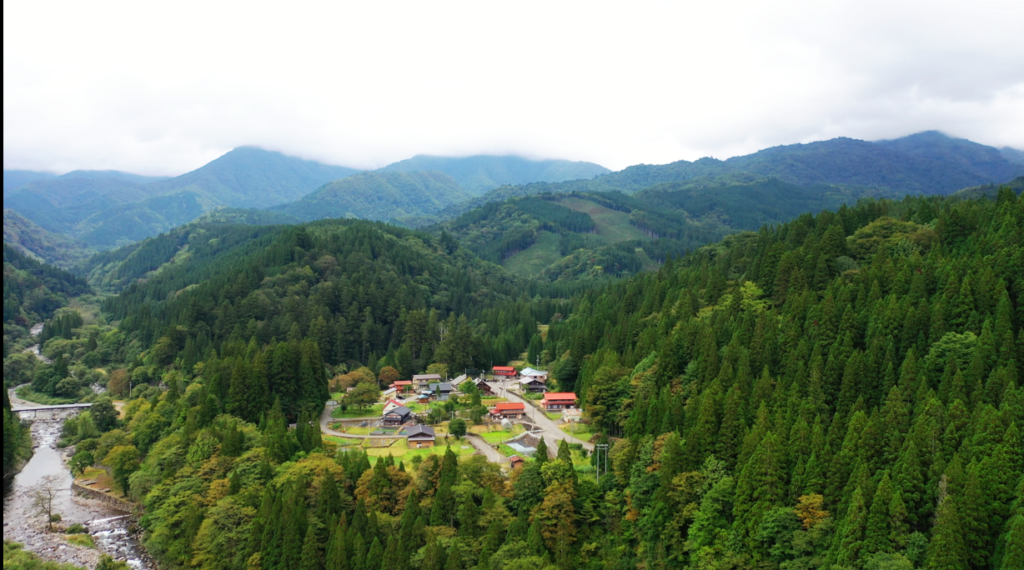 石徹白（上在所）上空